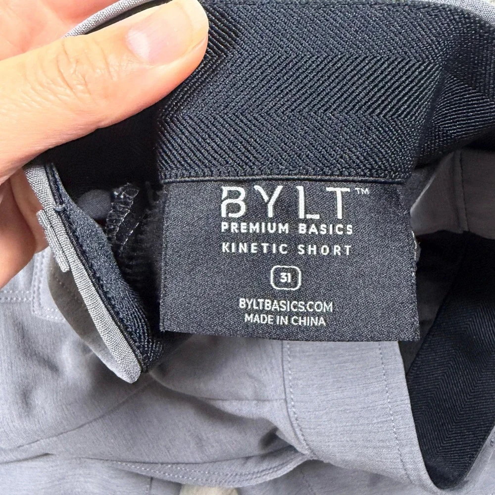 BYLT Kinetic Short Mens 31‎ Iron Gray Performance Stretch Casual